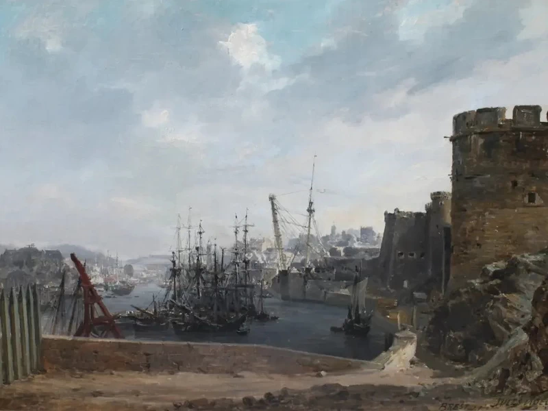 1810-Jules Noël - Il porto di Brest, 1845